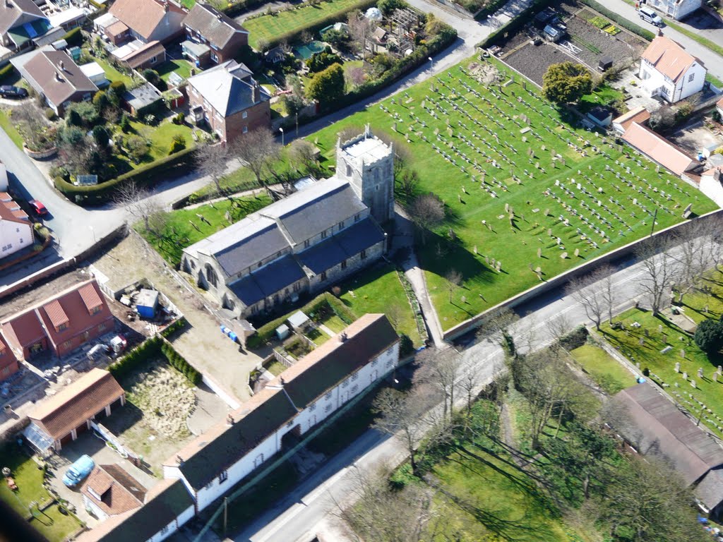 Flamborough Church from the air by Cfar