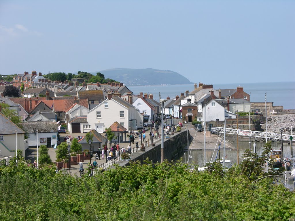 Watchet Harbour Overlooking North Hill & Minehead. by Sorrell