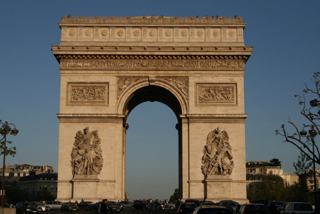 Arc de Triumphe, from Champs Elysee by Cesar Granados