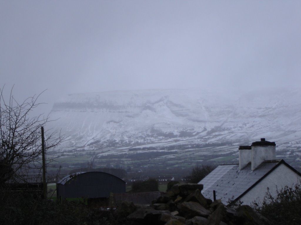 Snowy Ben Bulben, Co. Sligo, from Kintogher by Santiago FLORES