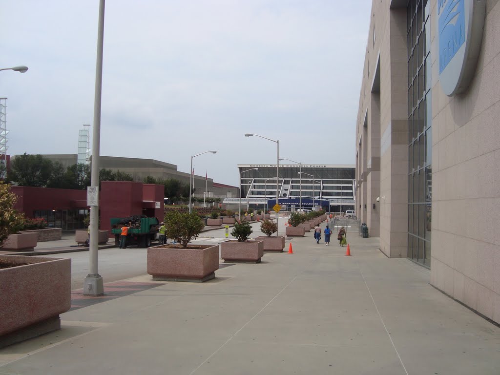 Phillips Arena sidewalk, Atlanta by greenerz