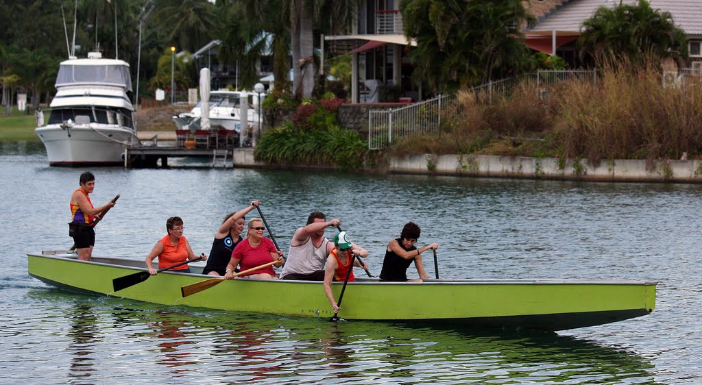 Canoeing in Cullen Bay Marina I by Anna Strumillo