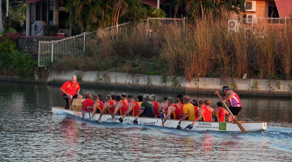 Canoeing in Cullen Bay Marina VIII by Anna Strumillo