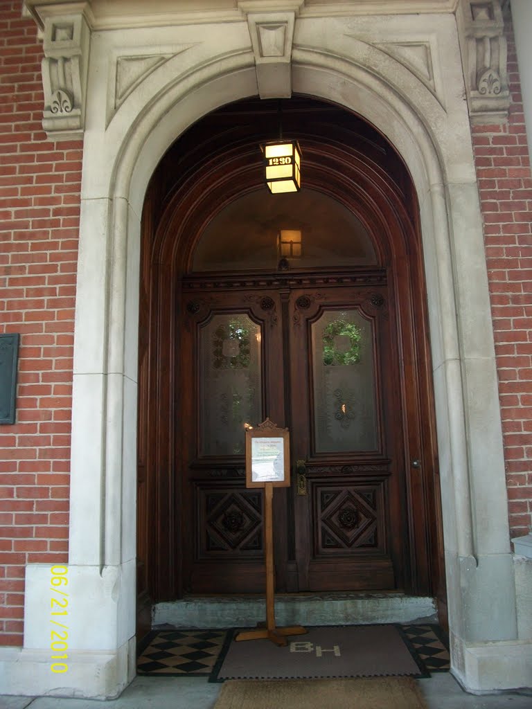 Door of Pres. Benjamin Harrison home; Indianapolis, IN by LKistler