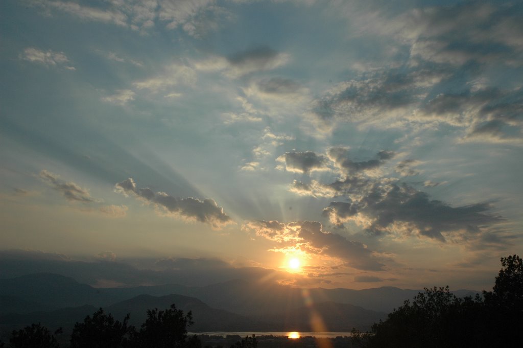 Sunset at Tortoli from Faro Bellavista, Sardegna by Ivo Kravacek