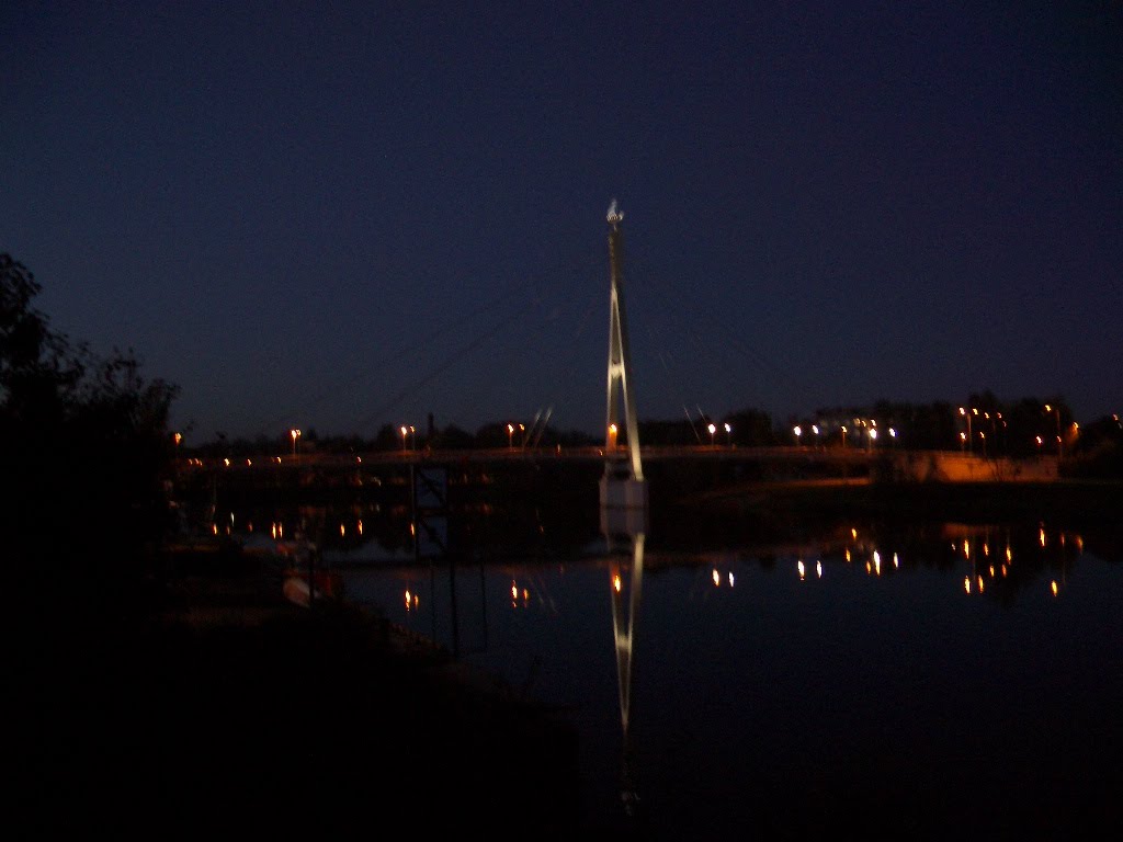 Turu bridge in Tartu at night by jurta