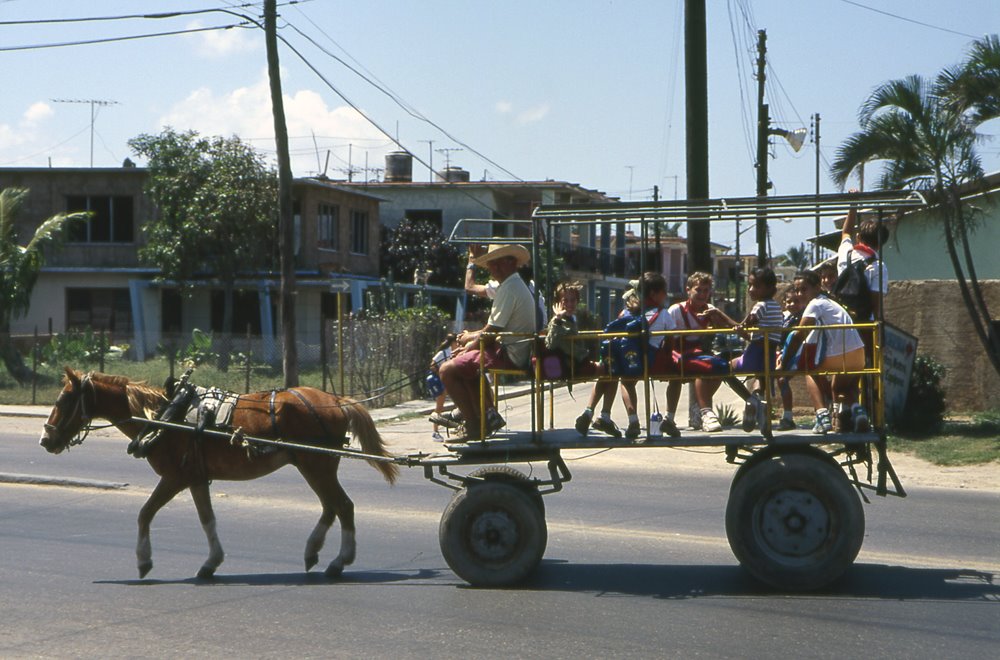 School children going home in Santa Marta, Cuba by Kotoviski