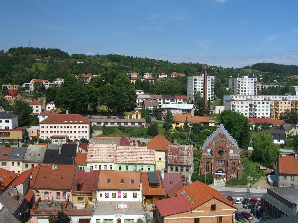 Pohled z věže na město by Božetěch Čejka