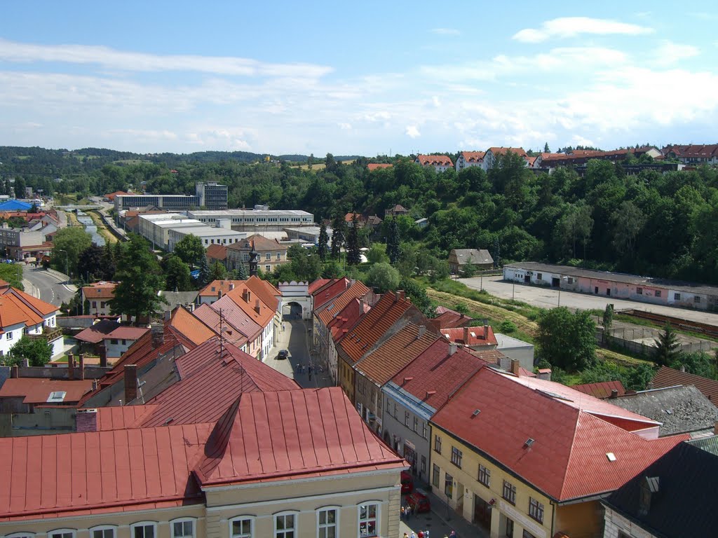 Pohled z věže na město by Božetěch Čejka