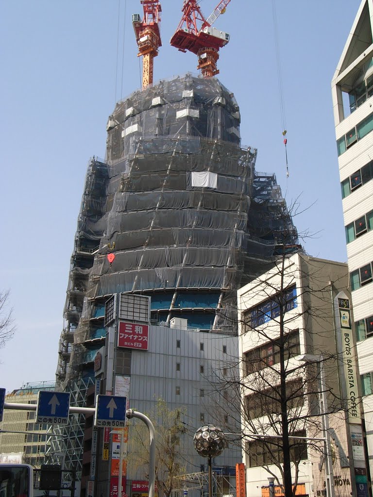 名古屋市中村区名駅・モード学園スパイラルタワーズ（建設中） by tetesan