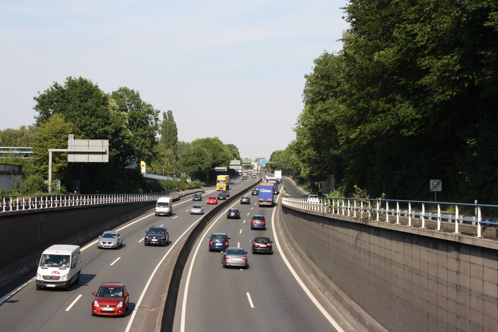 A40 Abfahrt Bochum-Hamme in Richtung Dortmund by Wanne-Eickeler