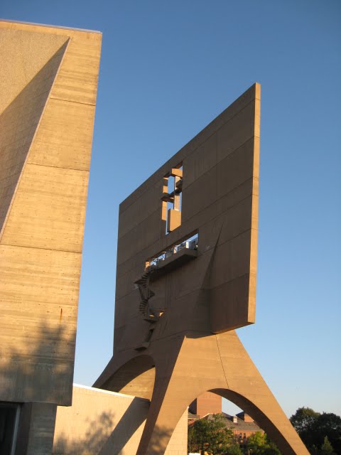 Bell tower of the abbey church, July 2010 by Glenn M. Harden