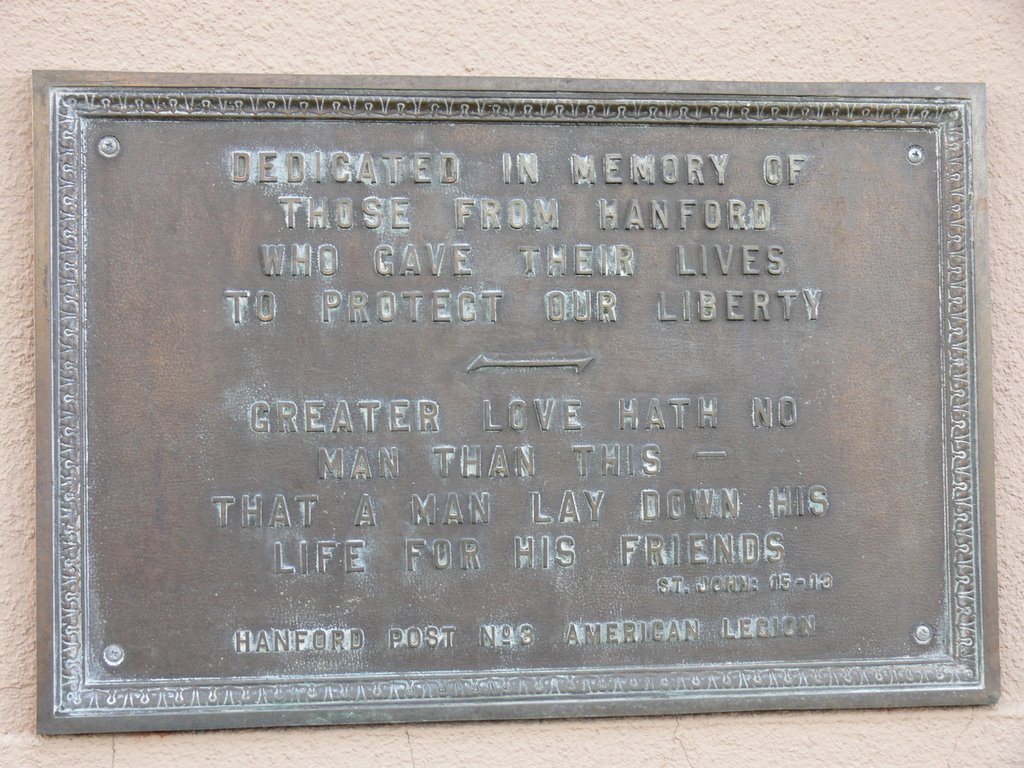 Veterans Memorial Plaque by saxxon