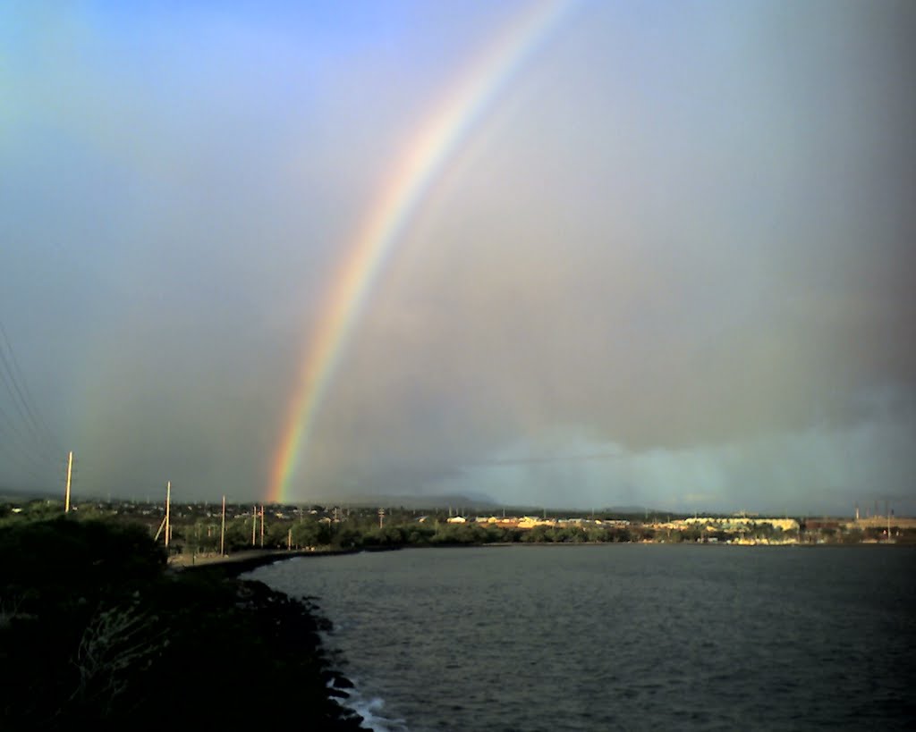 Rainbow over Port Allen by islandblueser