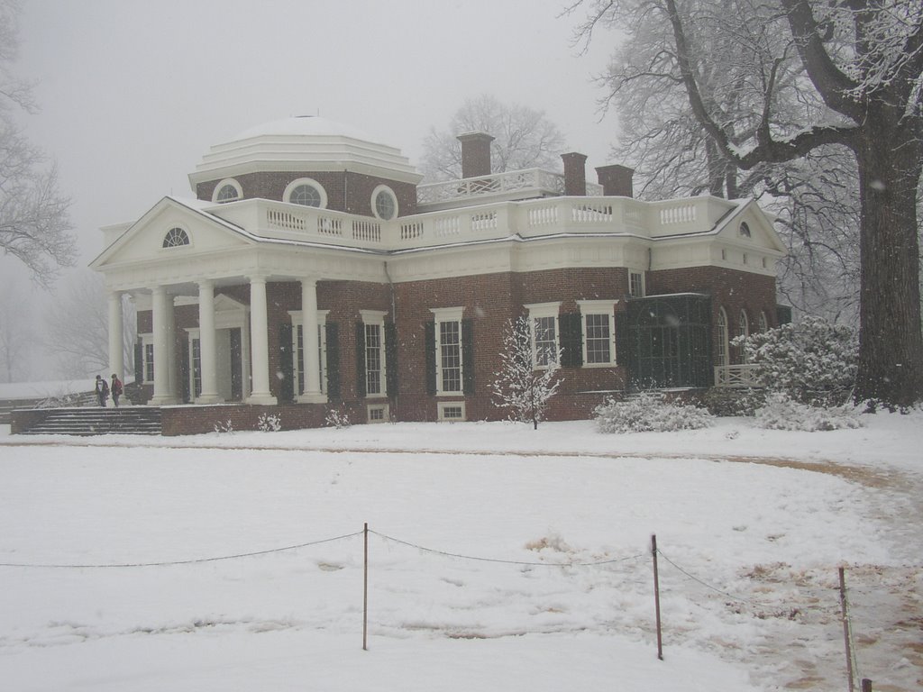 Snow at Monticello by Rick Sanford