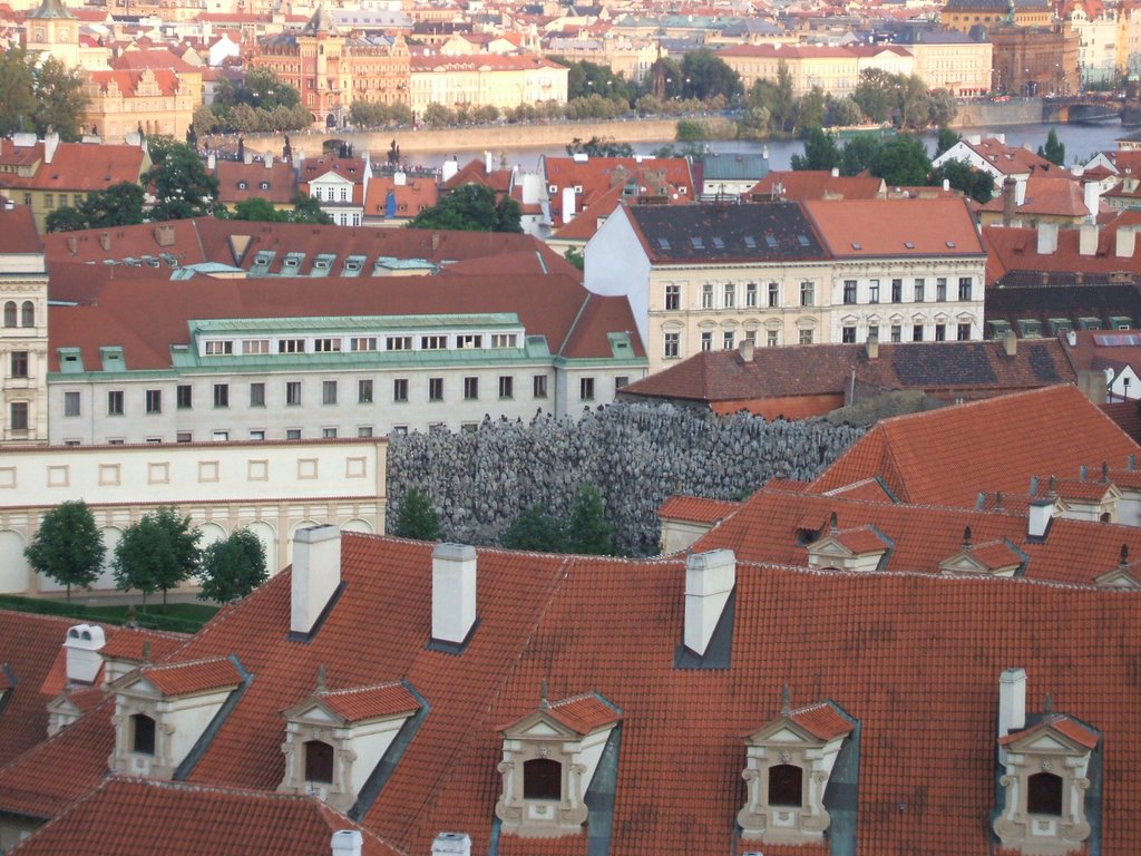 View in the Garden of Wallenstein Palace, notably of the sala terrena (artifical grotto), Prague by Erdmann Rogge