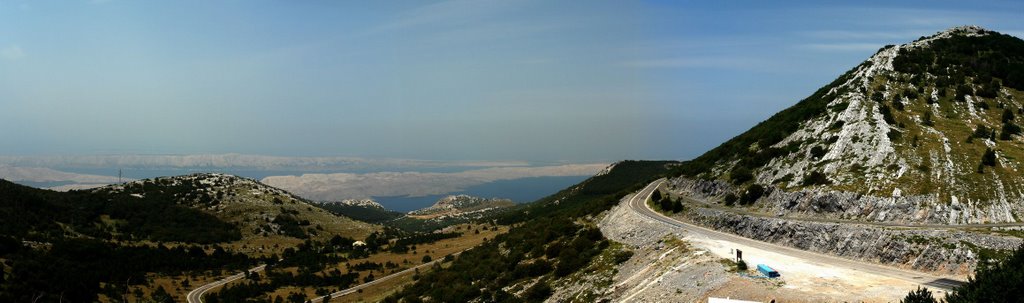 View of Pag from the mountain pass above Karlobag by Sergey Shishatskiy