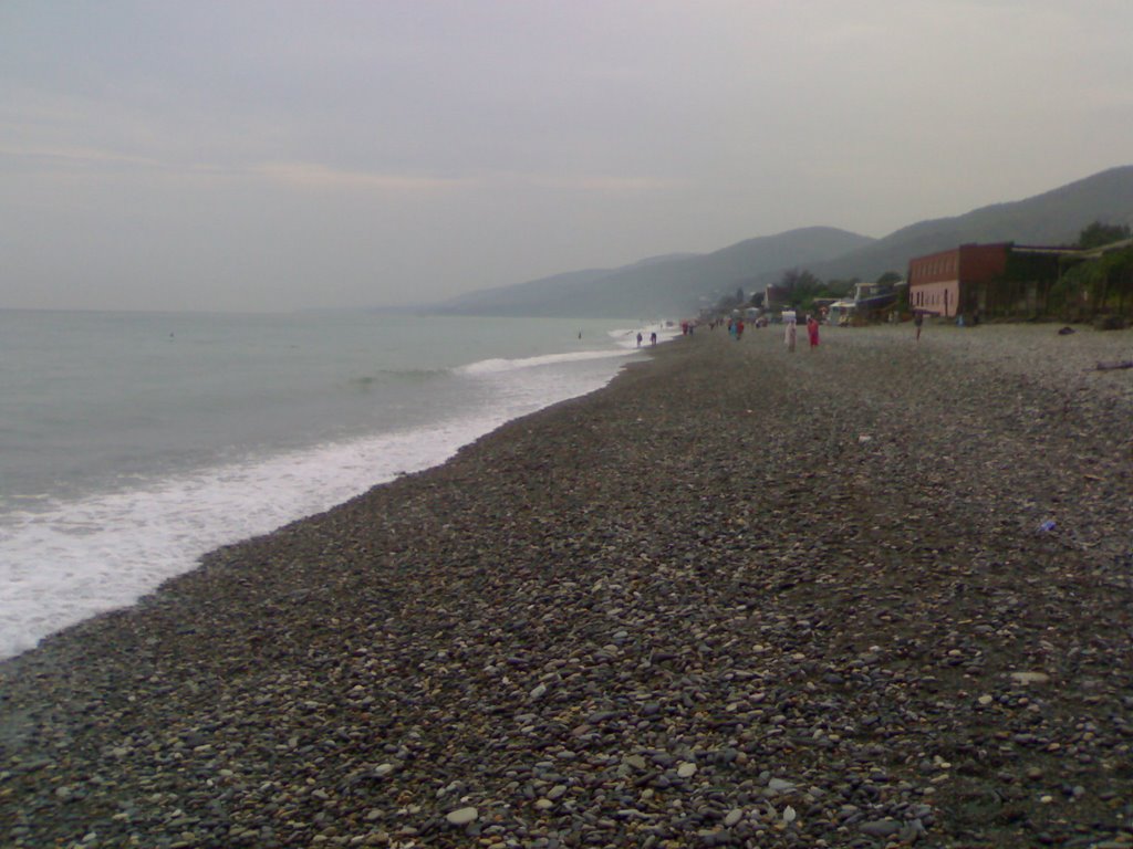 Lazarevskoye Beach under a rain by Alex_xxx