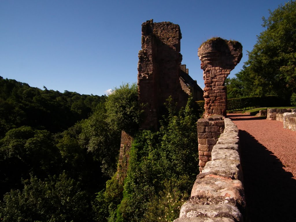 Roslin Castle on a very rare sunny day. by Andrew