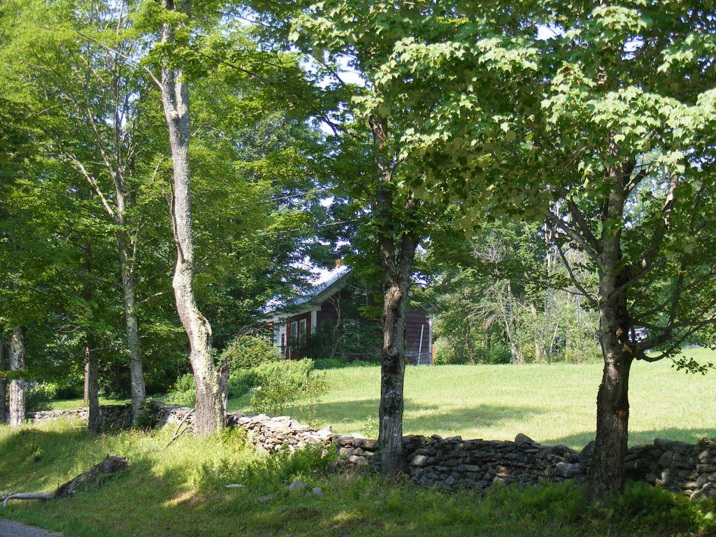 Stone wall along Main Street Granby by JBTHEMILKER