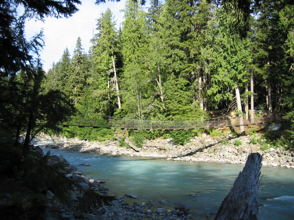 Suspension Bridge over Callaghan Creek by mira21