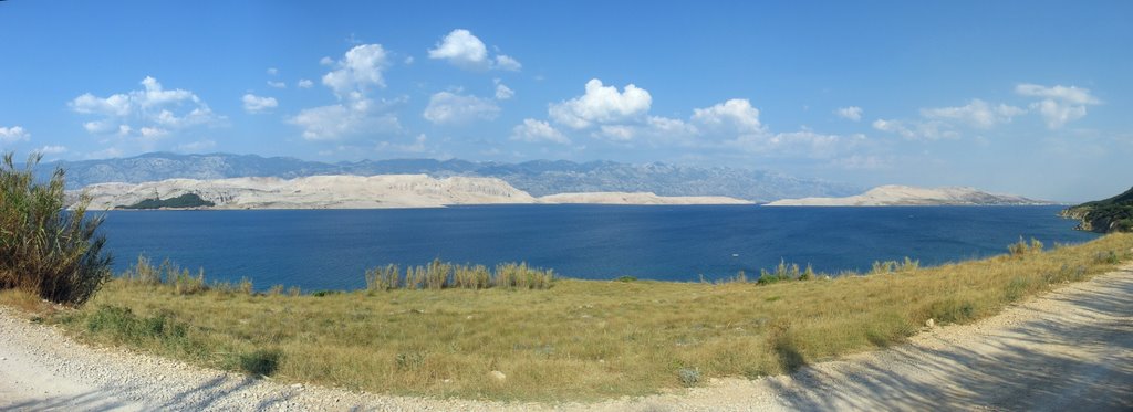 Panorama of Bay near Pag, Croatia by Bart Römgens