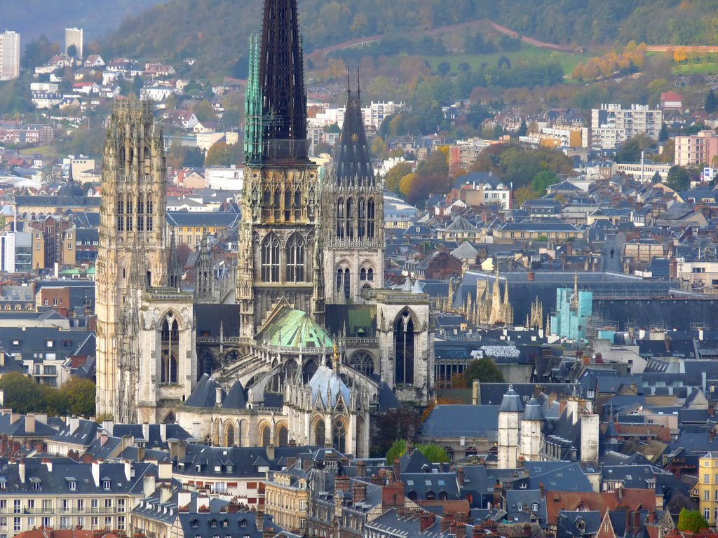 Cathédrale de Rouen vue de Bon secours by kleretnet