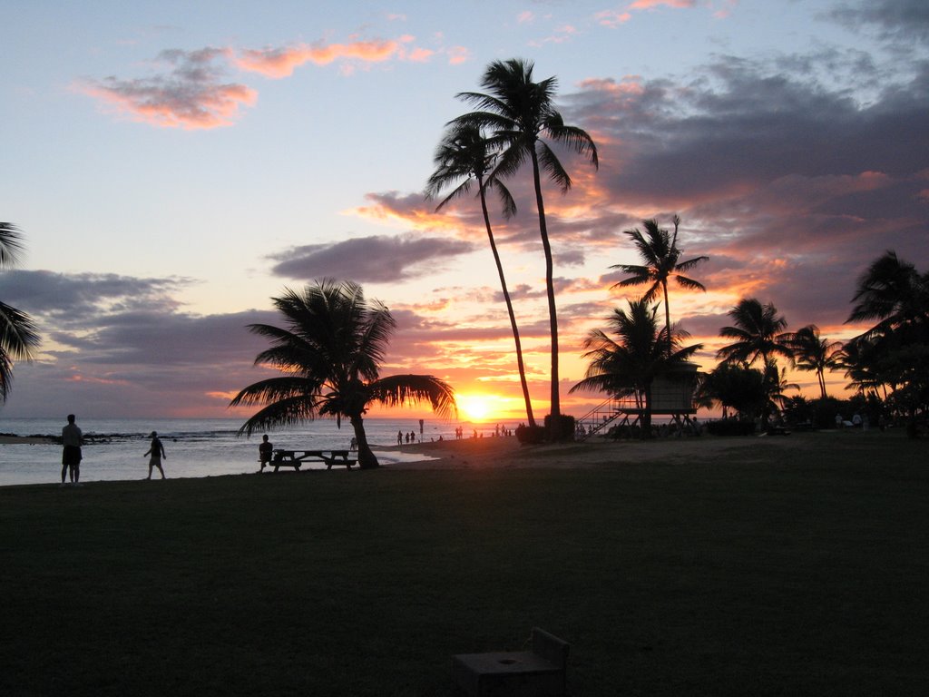 Sunset at poipu beach by koloabilly