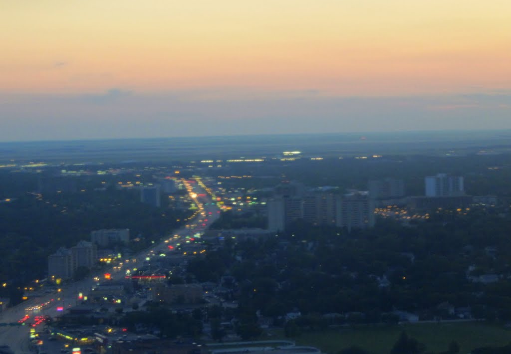 Winnipeg City Scene At Sunset Jul '10 by David Cure-Hryciuk