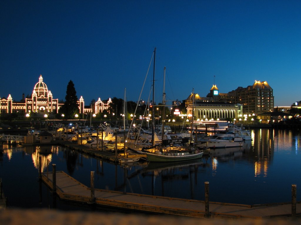 Victoria Harbour at Night by Fotodemyn