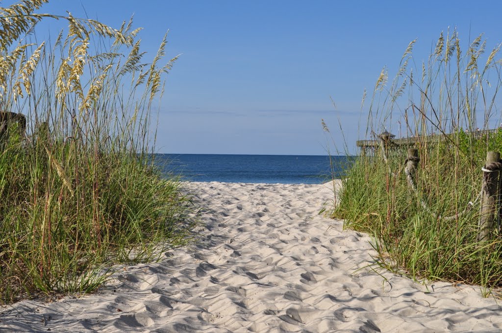 Beach Access at Oak Island by Jimmie