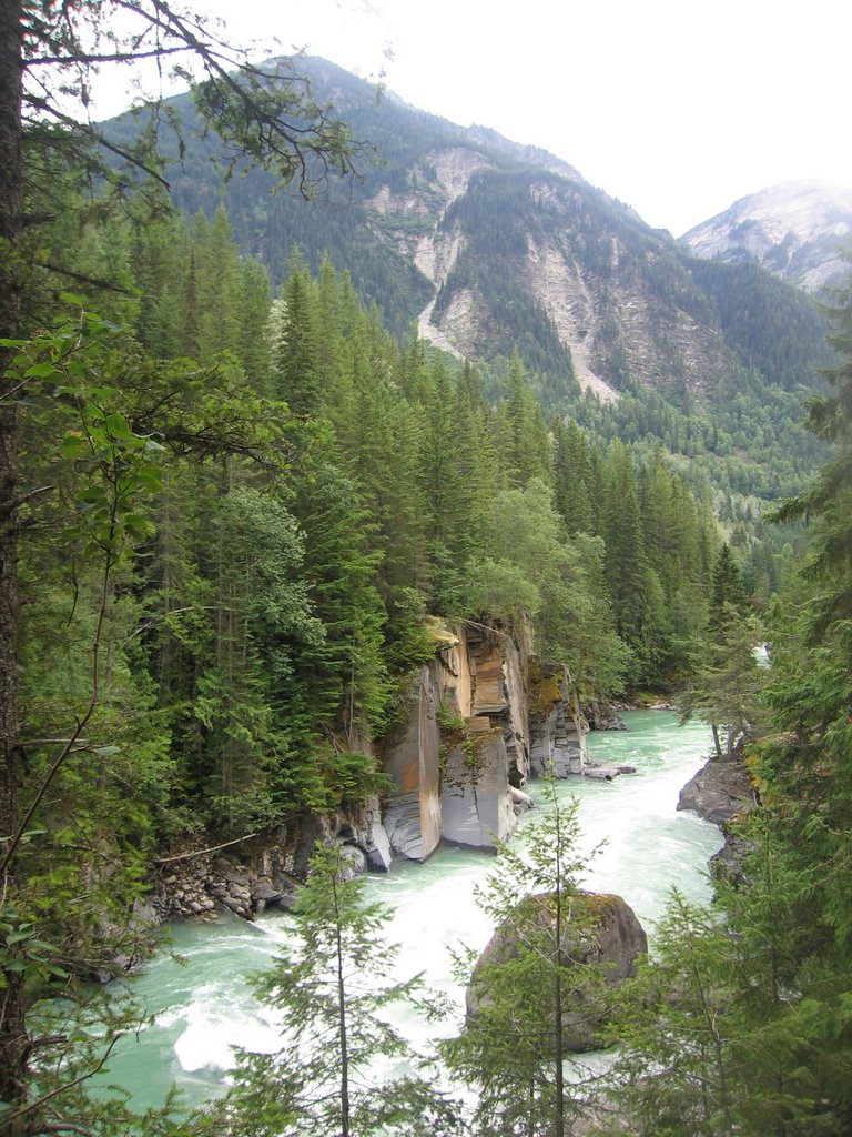 The Canyon at Overlander Falls Mount Robson by David Cure-Hryciuk