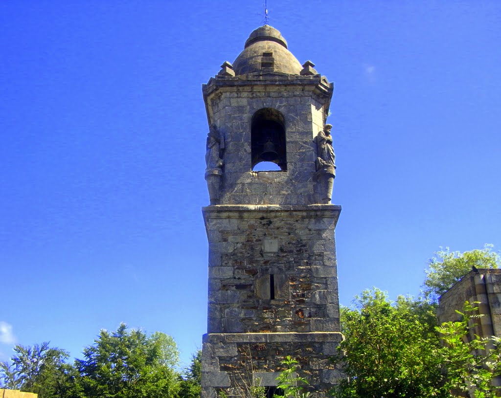 URKIOLA Detalle del campanario del Santuario de San Antonio data de 1870- Detail of the bell tower by ESTITXU