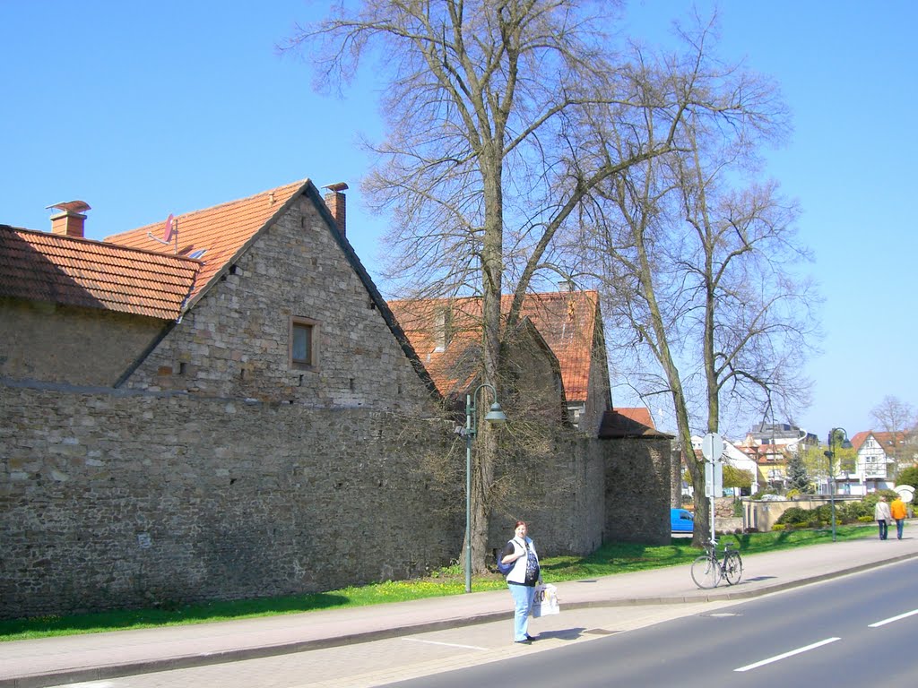 Bad Orb - view of old town wall from Würzburger-Str. by axel-d