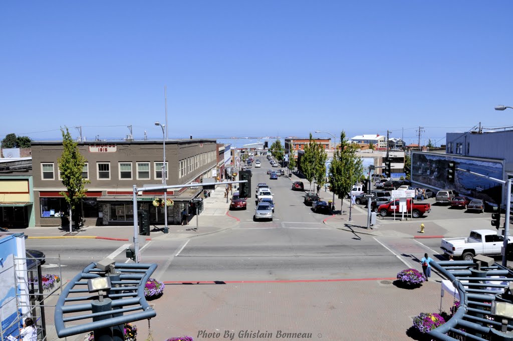 2010-07-23-282-VIEW OF PORT ANGELES ONE THIRD UP THE STAIRS-WASHINGTON-U.S.A.-(More Photos on My Website at gbphotodidactical.com) by GHISLAIN BONNEAU