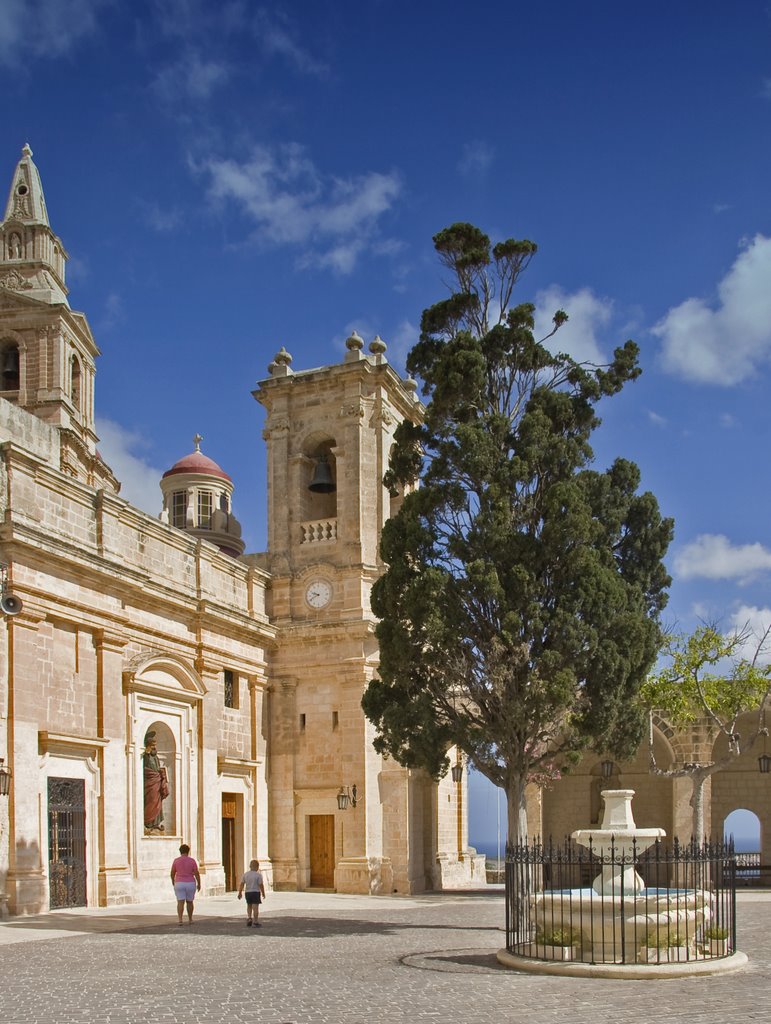 Mellieha Church by Laszlo SZIRTESI