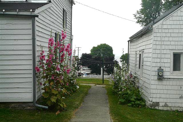 Flowered path historic Sackets Harbor Battlelfield War 1812 NY by Geraldine Clark