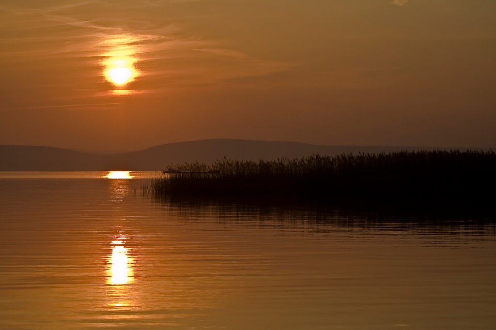 Sunset by Balatonkenese by Laszlo SZIRTESI