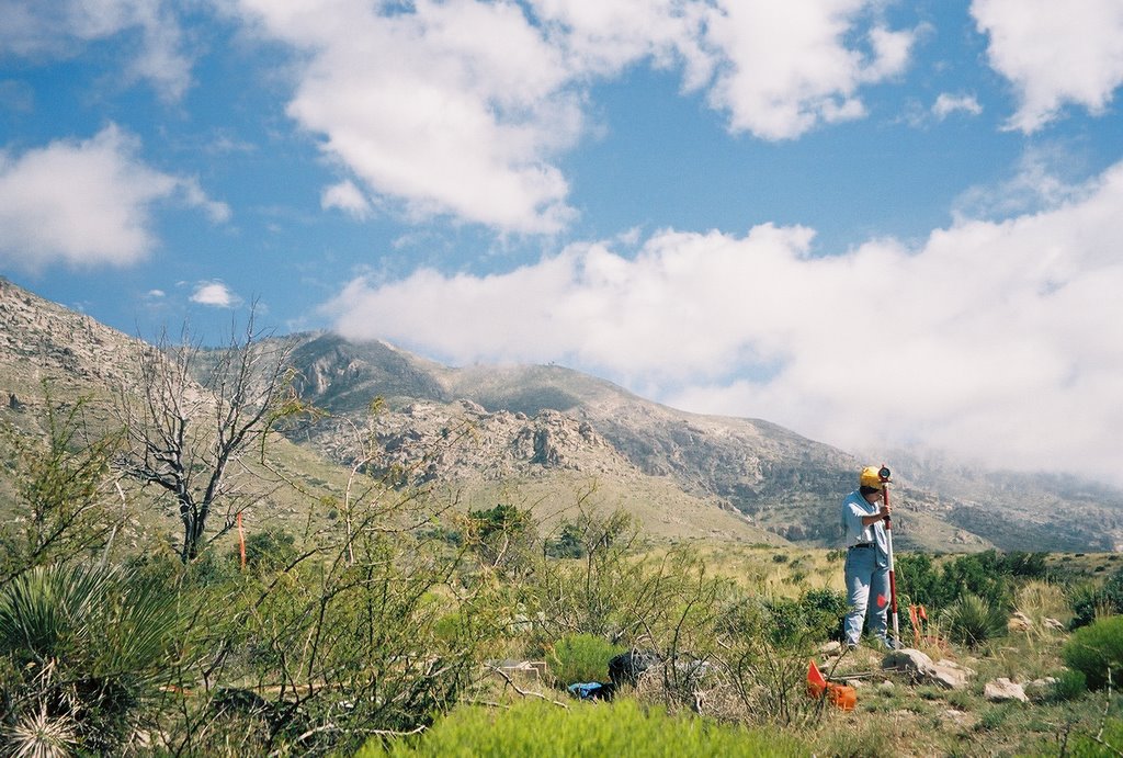 Surveying a Buffalo Soldier camp near Pine Springs by bmoses