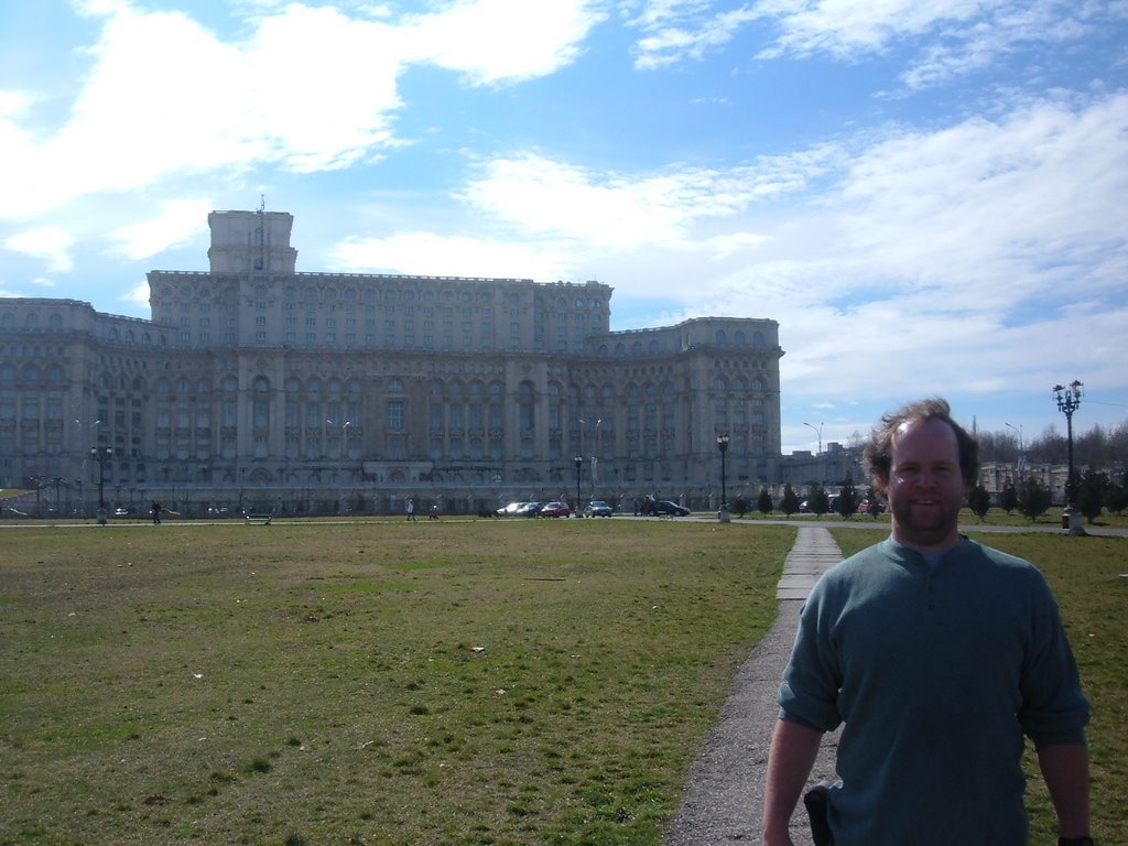 Me & Palace of Parliament, Bucharest, Mar 2007 by dcclintonjr