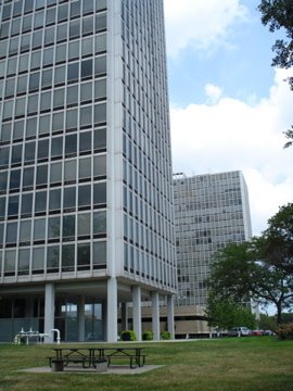 Layfayette Towers from the park by I.K. Tolbert