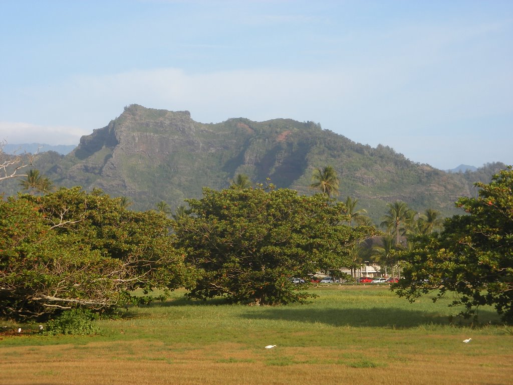 Sleeping Giant aqs seen from Waipouli Beach, Kapaa by Erdmann Rogge