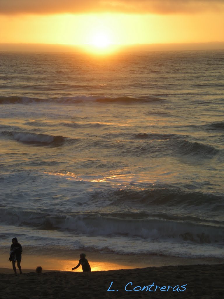 Marina State Beach sunset by L-Contreras