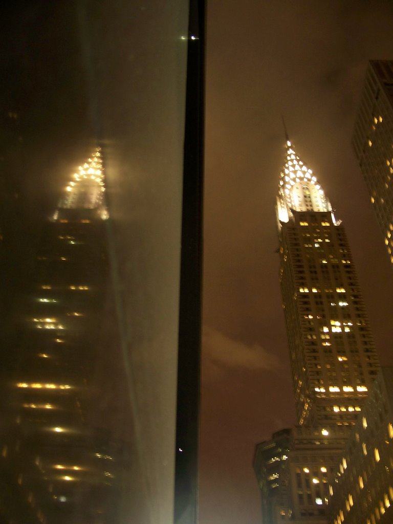 Chrysler Building at Night and Reflection by SteenJensen