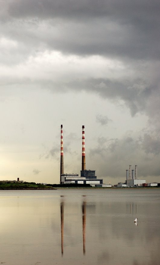 Poolbeg from Sandymount by Peig Bunion