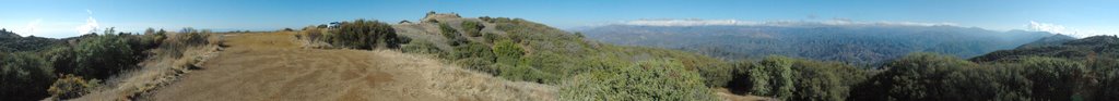 Agua Caliente Canyon Overlook, Santa Ynez Mountains panorama by Brian Lockett