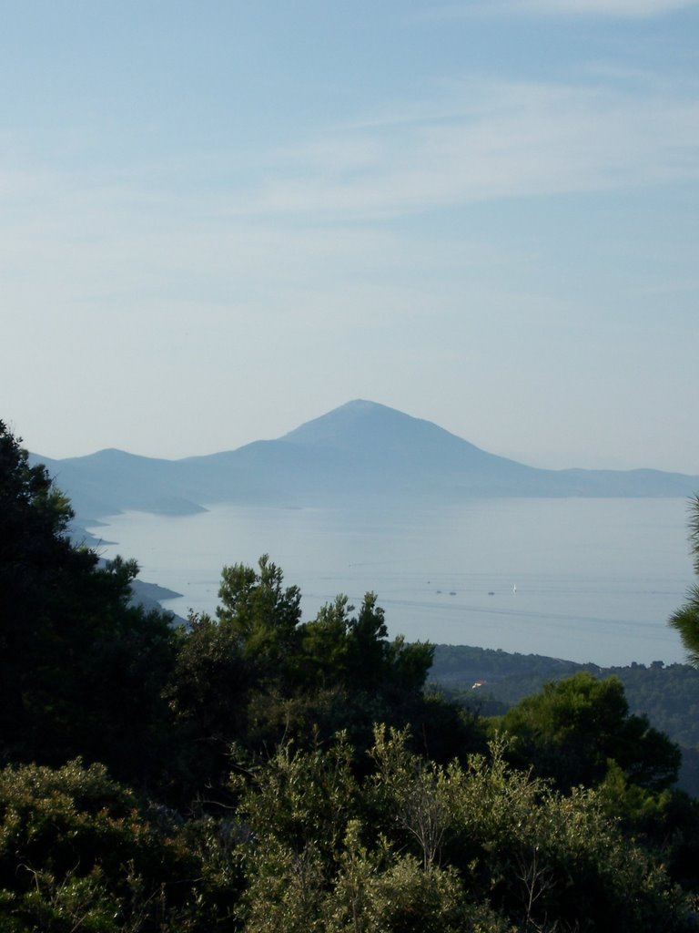 A look from Sveti Ivan over the island Losin by Pretm