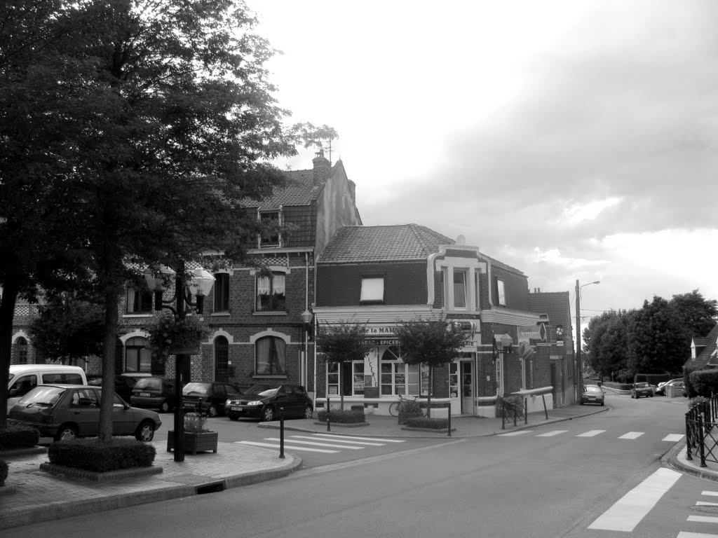 Le centre du village (Prémesques) by Guy Ferdinande