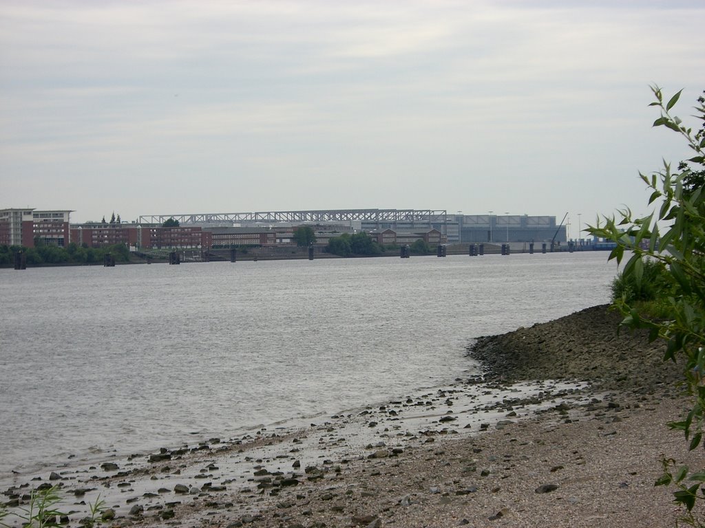 Blick auf Airbus und das Mühlenberger Loch by a-drittner