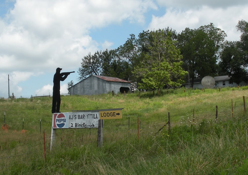 Rifleman points the way to bar by arbornet